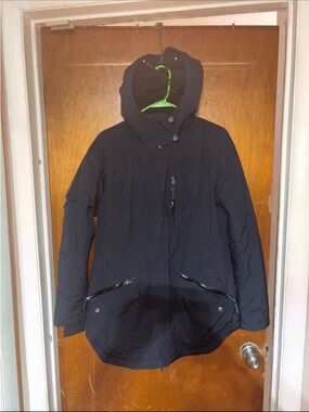 Columbia Womens Omni-Heat Black Puffy Hooded Coat, Women’s size LG